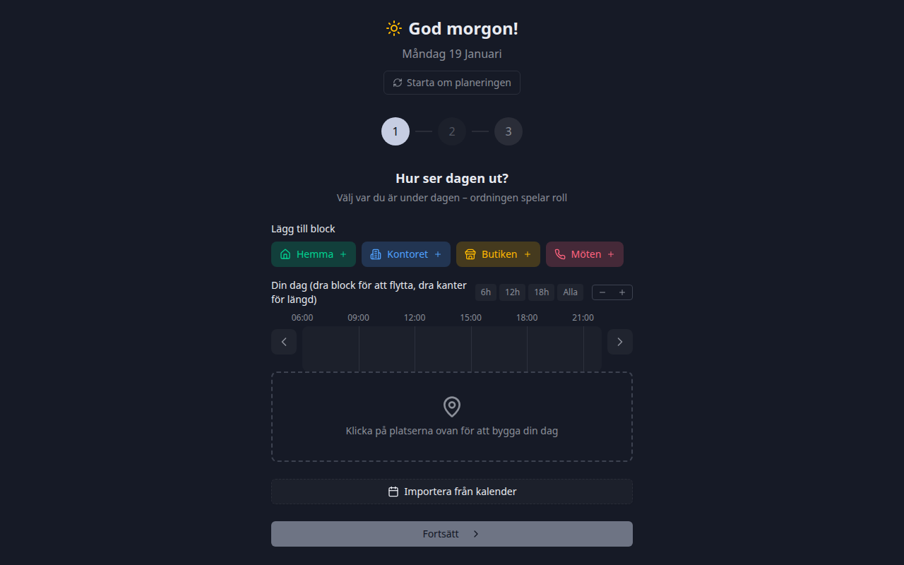 Daily Planner Interface
